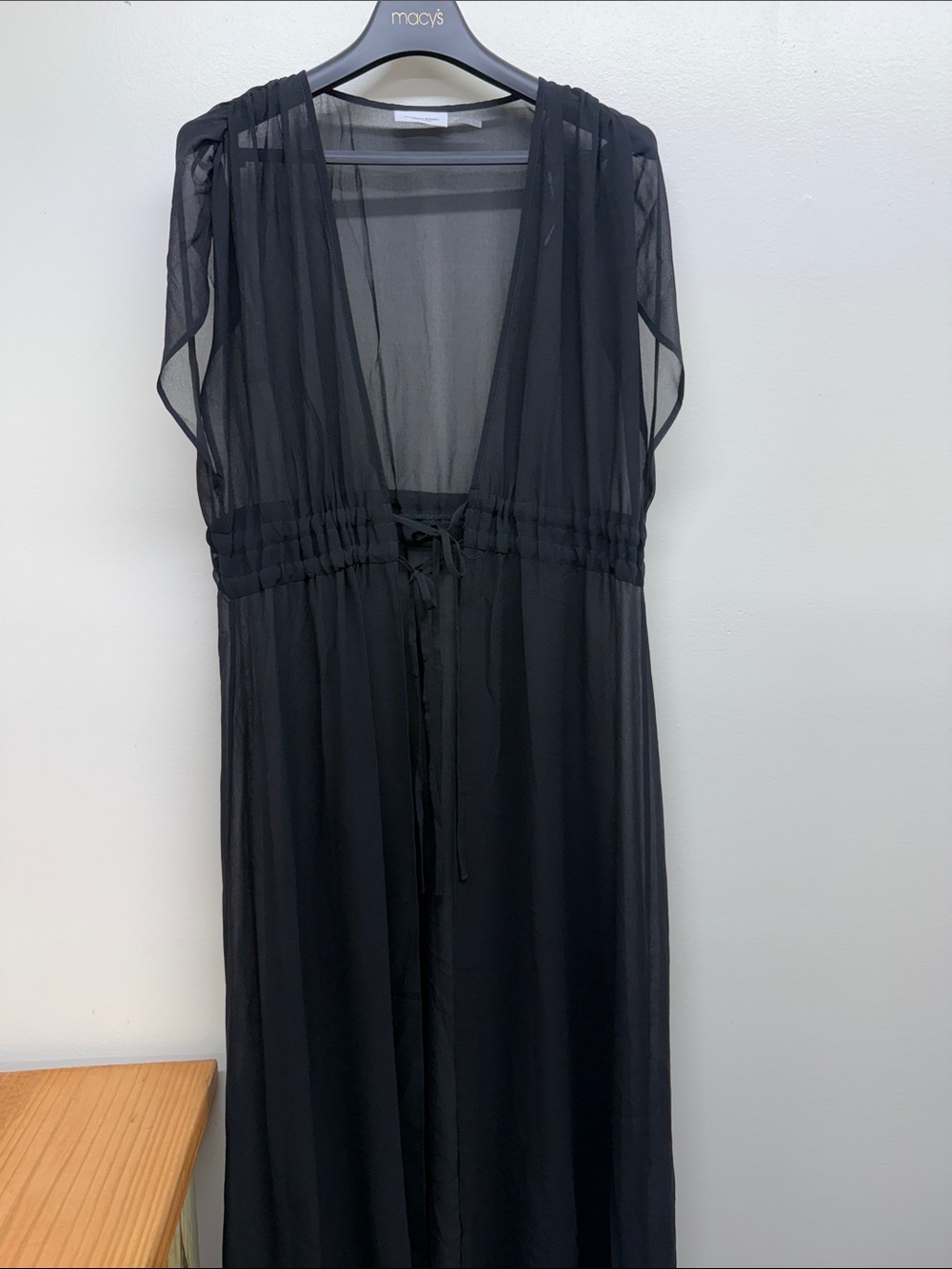 Calvin Klein Black Sheer Swim Cover-Up